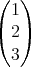 (  )
  1
( 2)

  3
