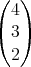 (  )
  4
( 3)
  2