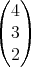 (  )
  4
( 3)
  2
