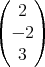 (    )
   2
( - 2)
   3