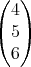 (  )
  4
( 5)
  6